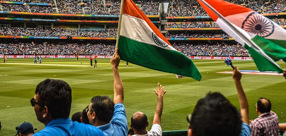 Bharat Army supporters at an India cricket match