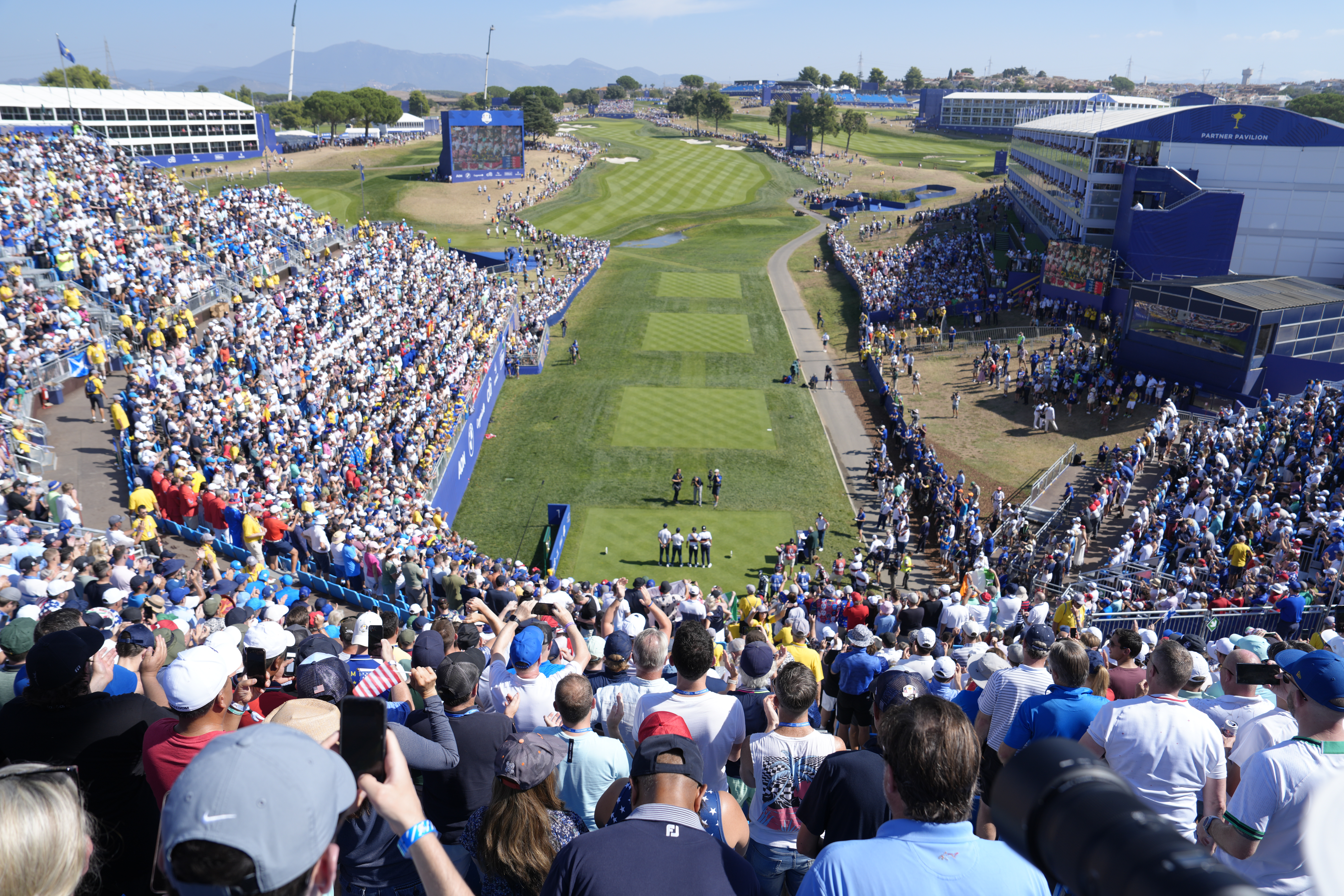 Grandstand at the 2023 Ryder Cup, Marco Simone Golf and Country Club