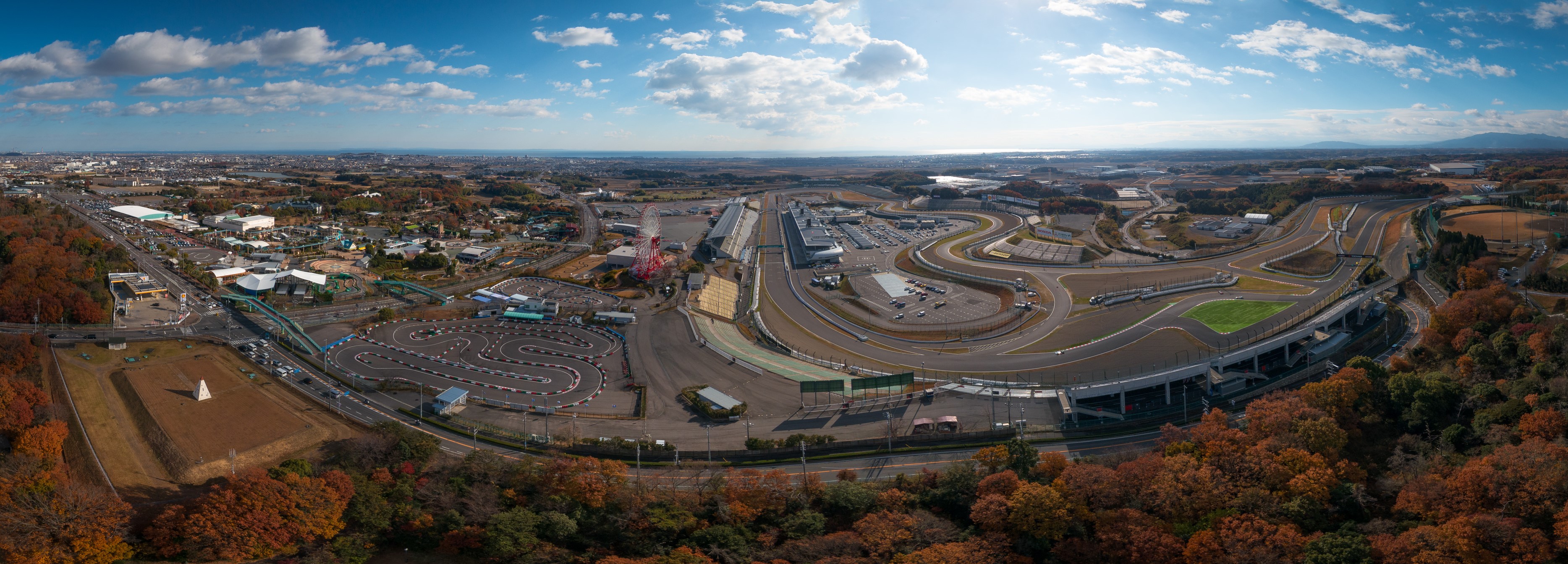 Aerial view of Suzuka Circuit's figure-eight layout