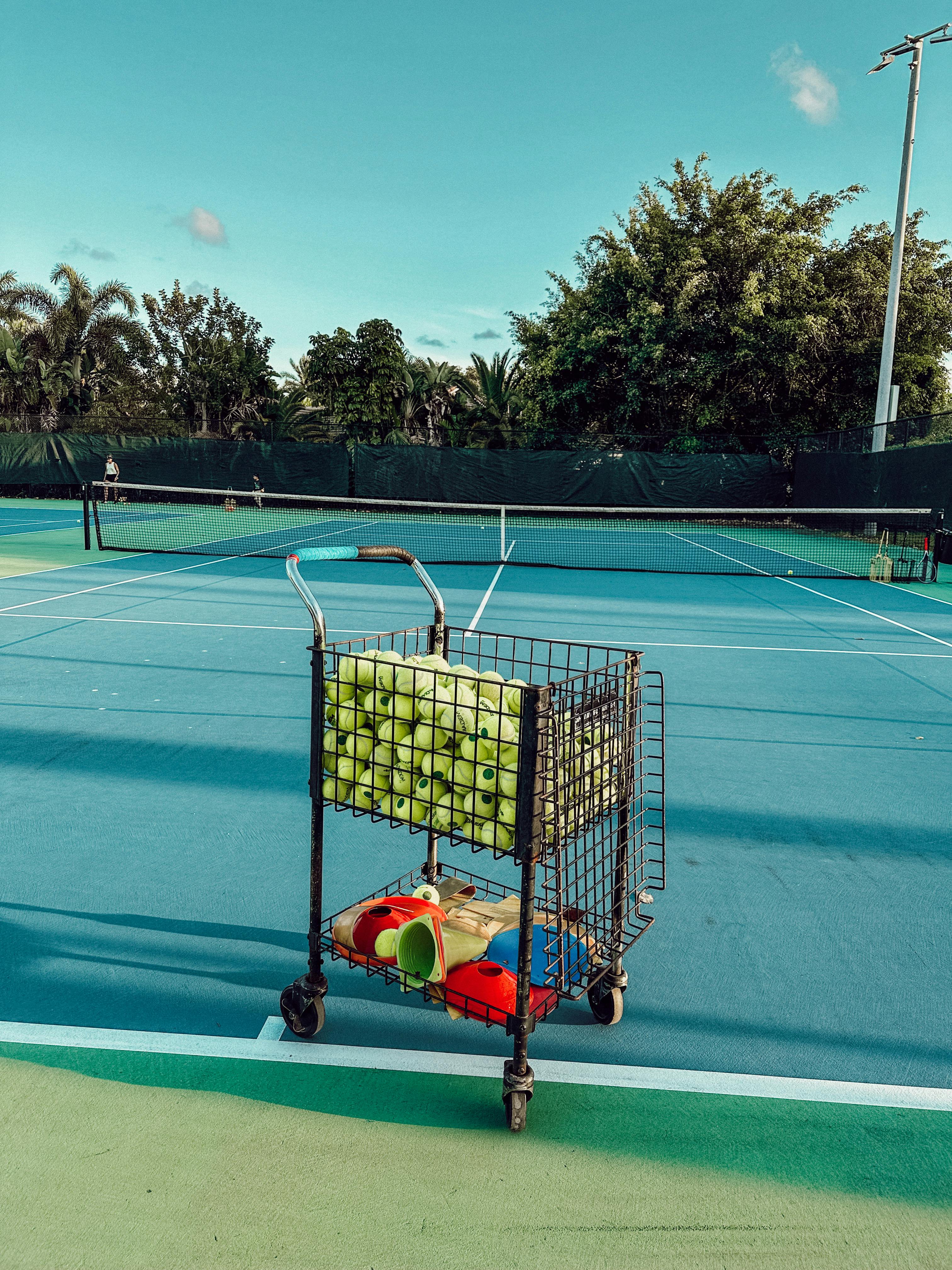 Tennis practice courts at the US Open grounds, Flushing Meadows