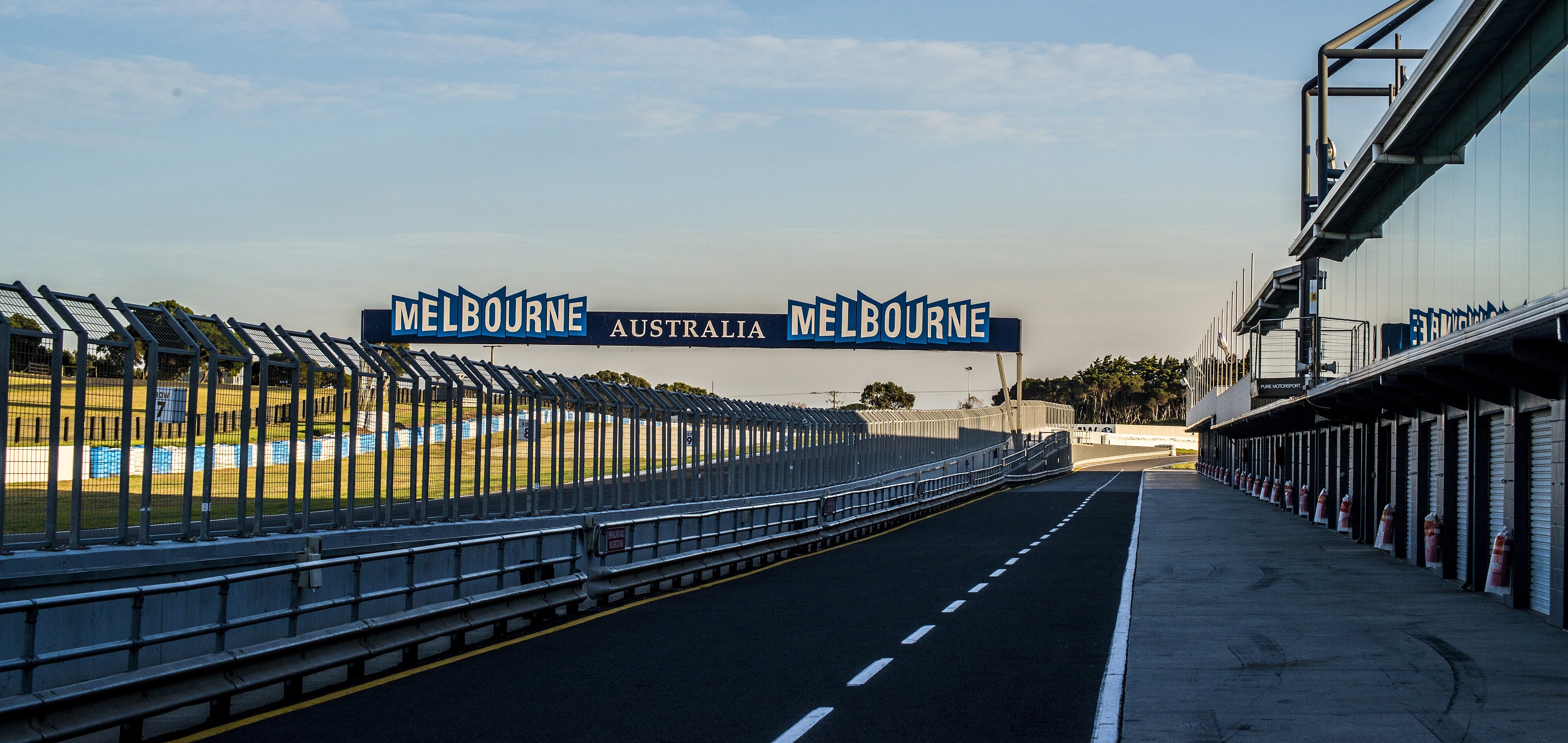 Grandstand seating at Albert Park Grand Prix Circuit
