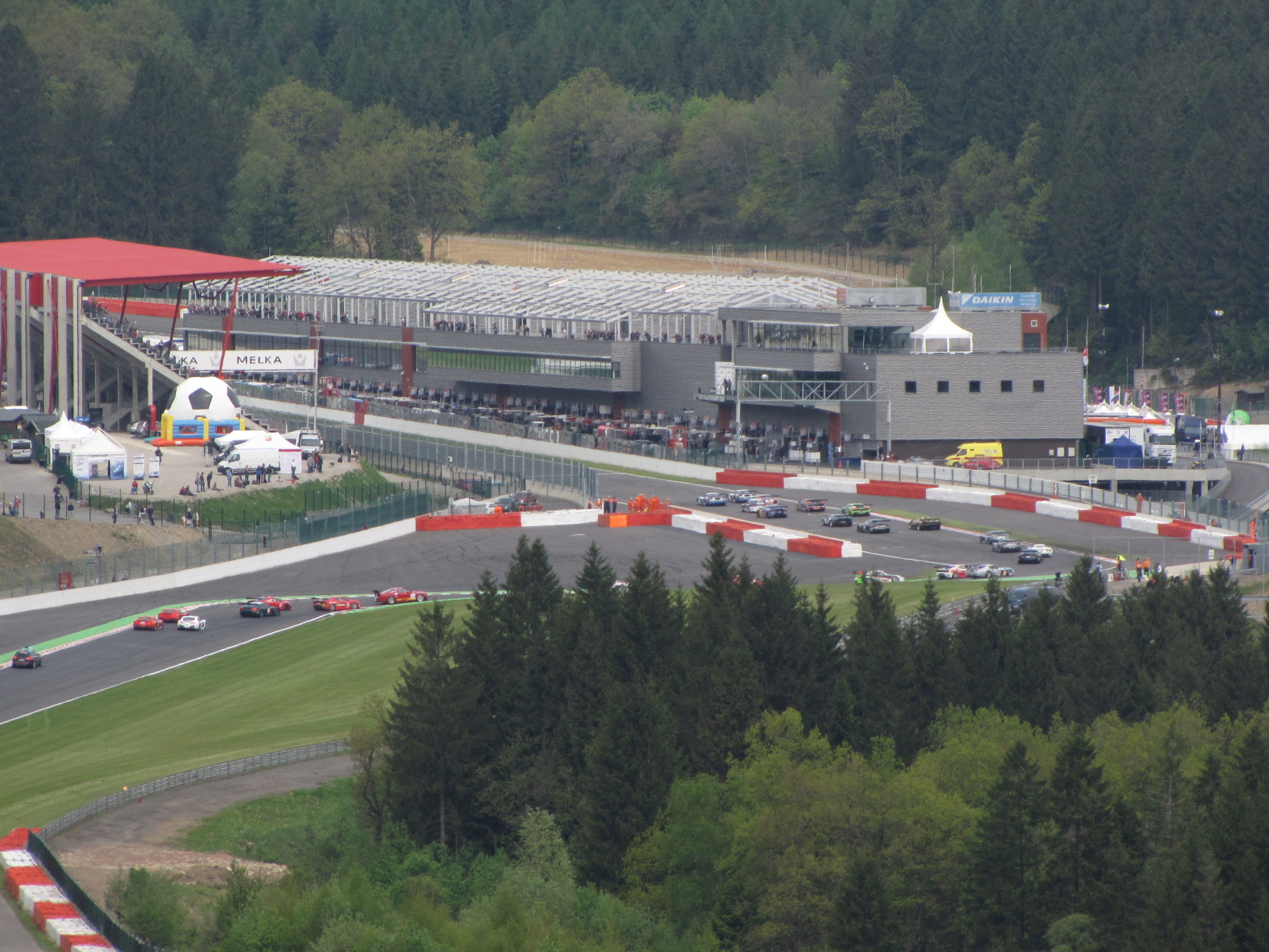 Bus Stop Chicane and La Source viewed from Bruxelles, Spa-Francorchamps