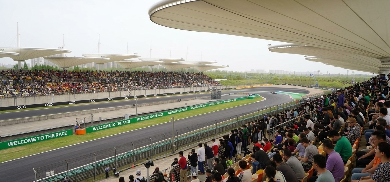 Grandstand K at Shanghai International Circuit, Turn 14 overtaking zone