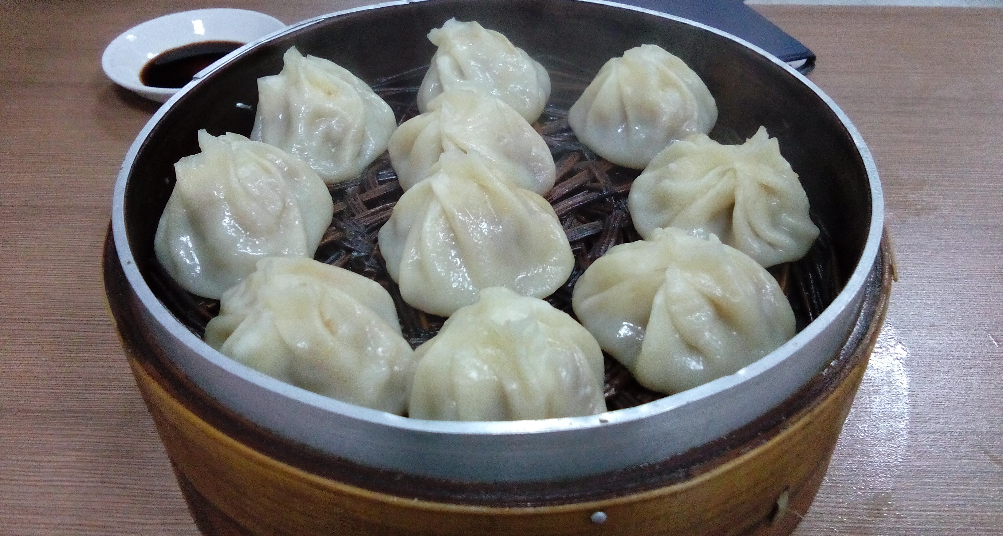 Freshly steamed xiaolongbao, the dumpling style that originated in Nanxiang