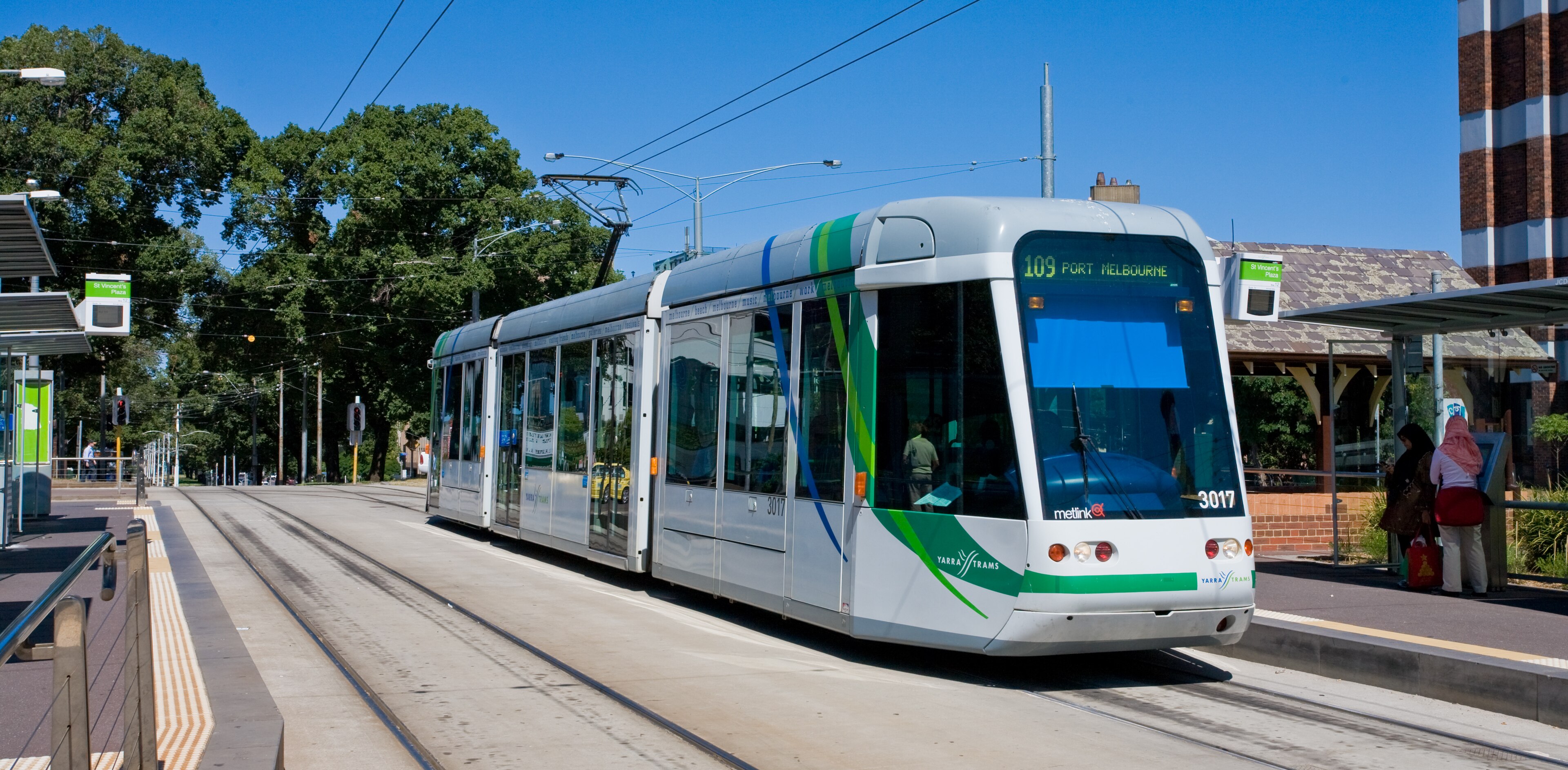 Tram at Albert Park during the Australian Grand Prix