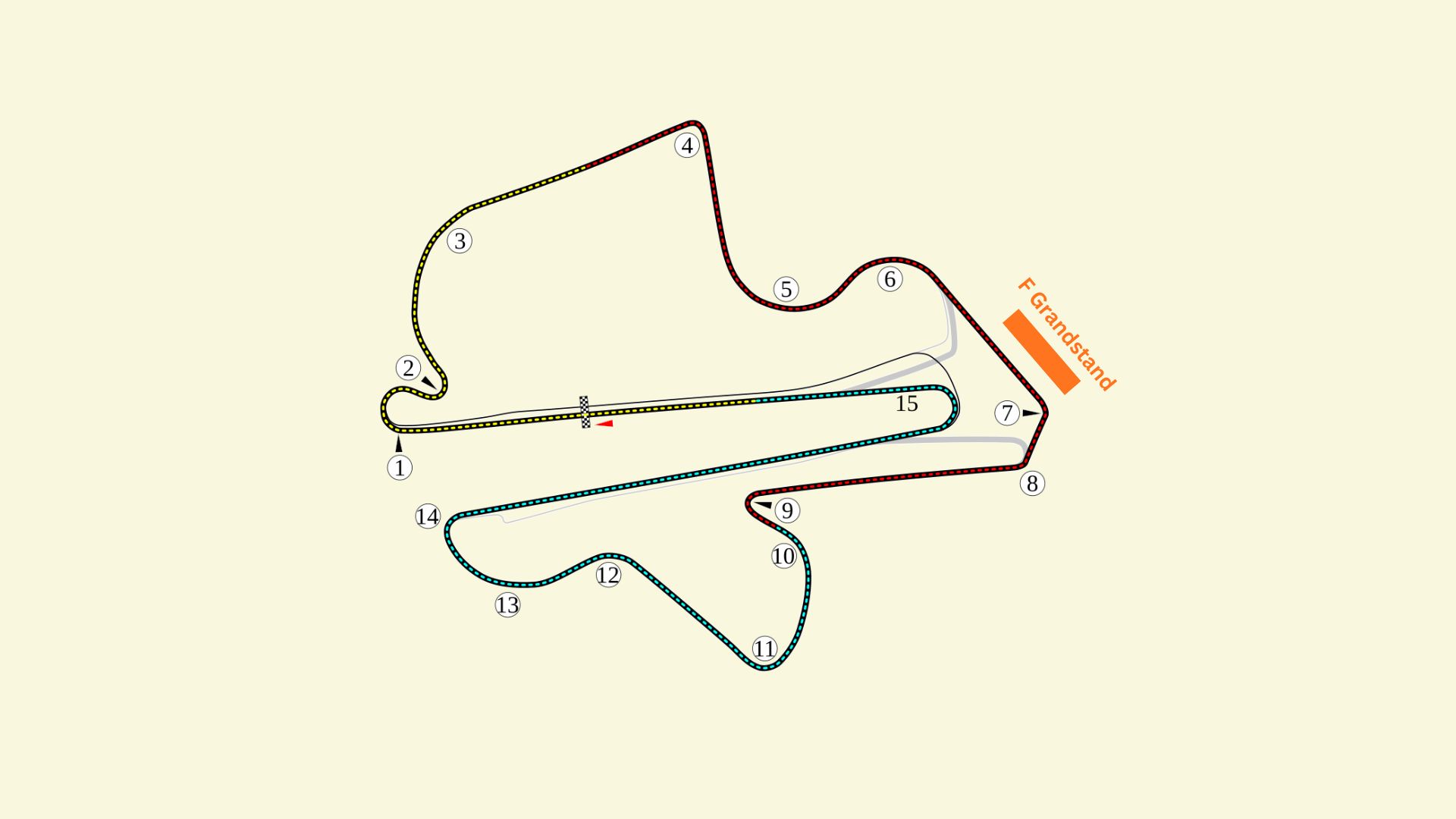Grandstand F overlooking Turns 6-8 at Sepang International Circuit