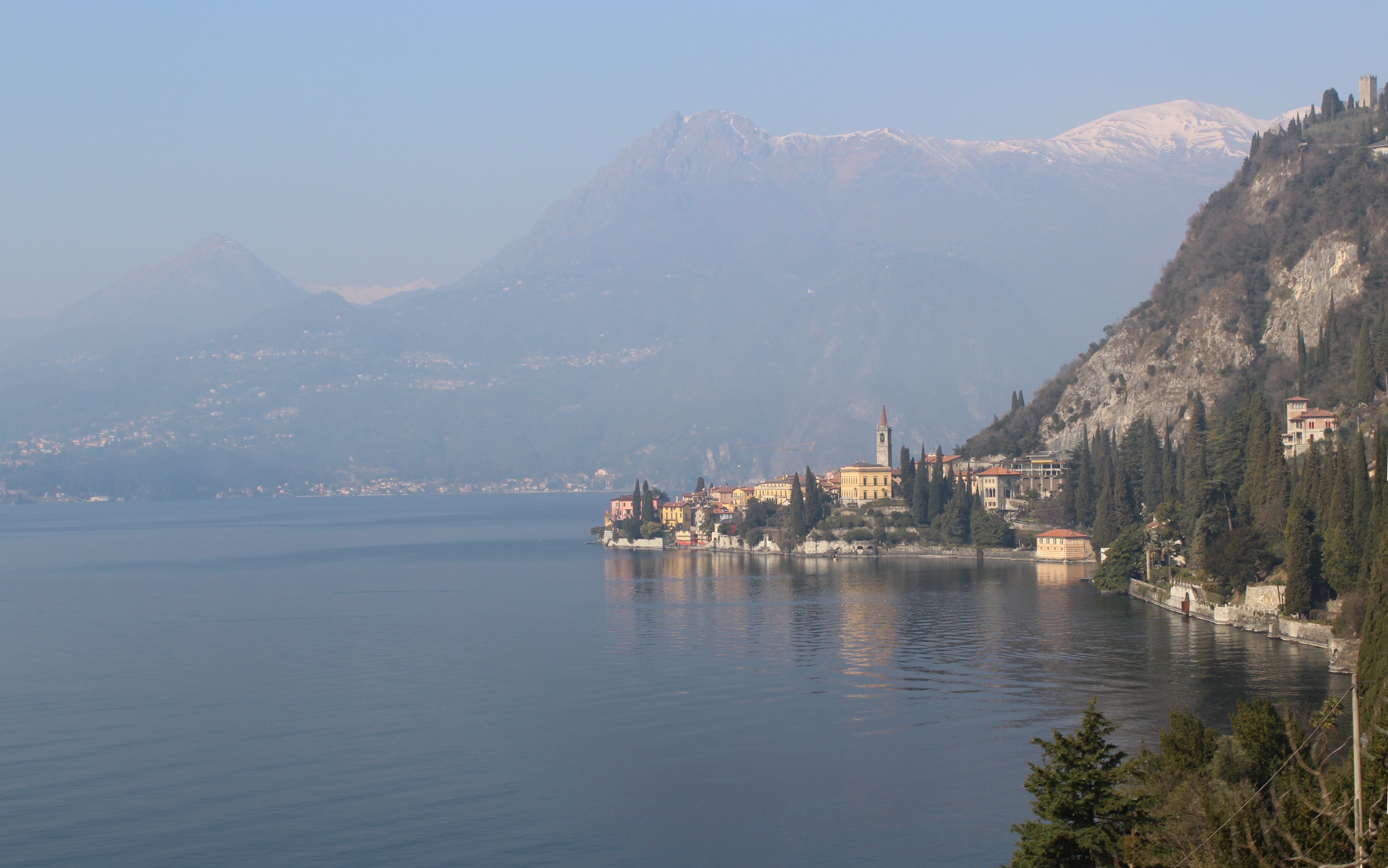 Panoramic view of Varenna on Lake Como, Italy