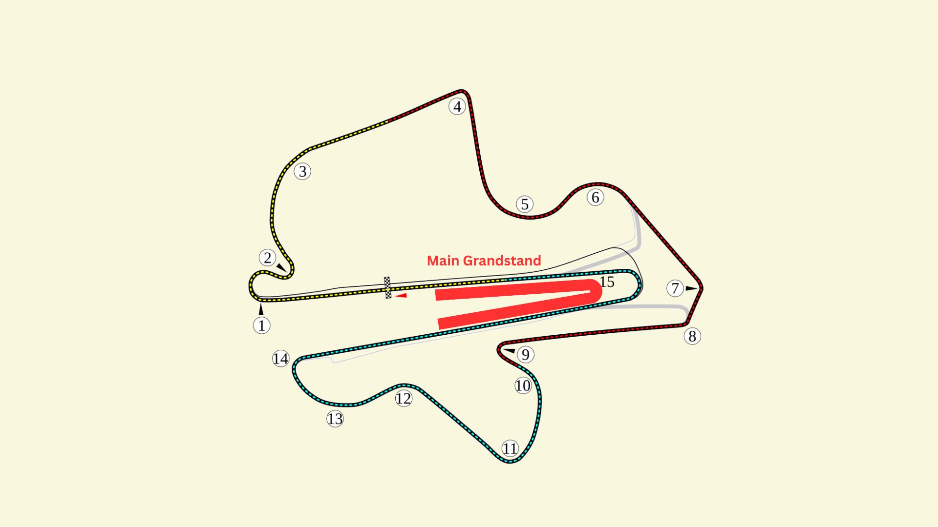 Main Grandstand at Sepang International Circuit, over the start/finish straight