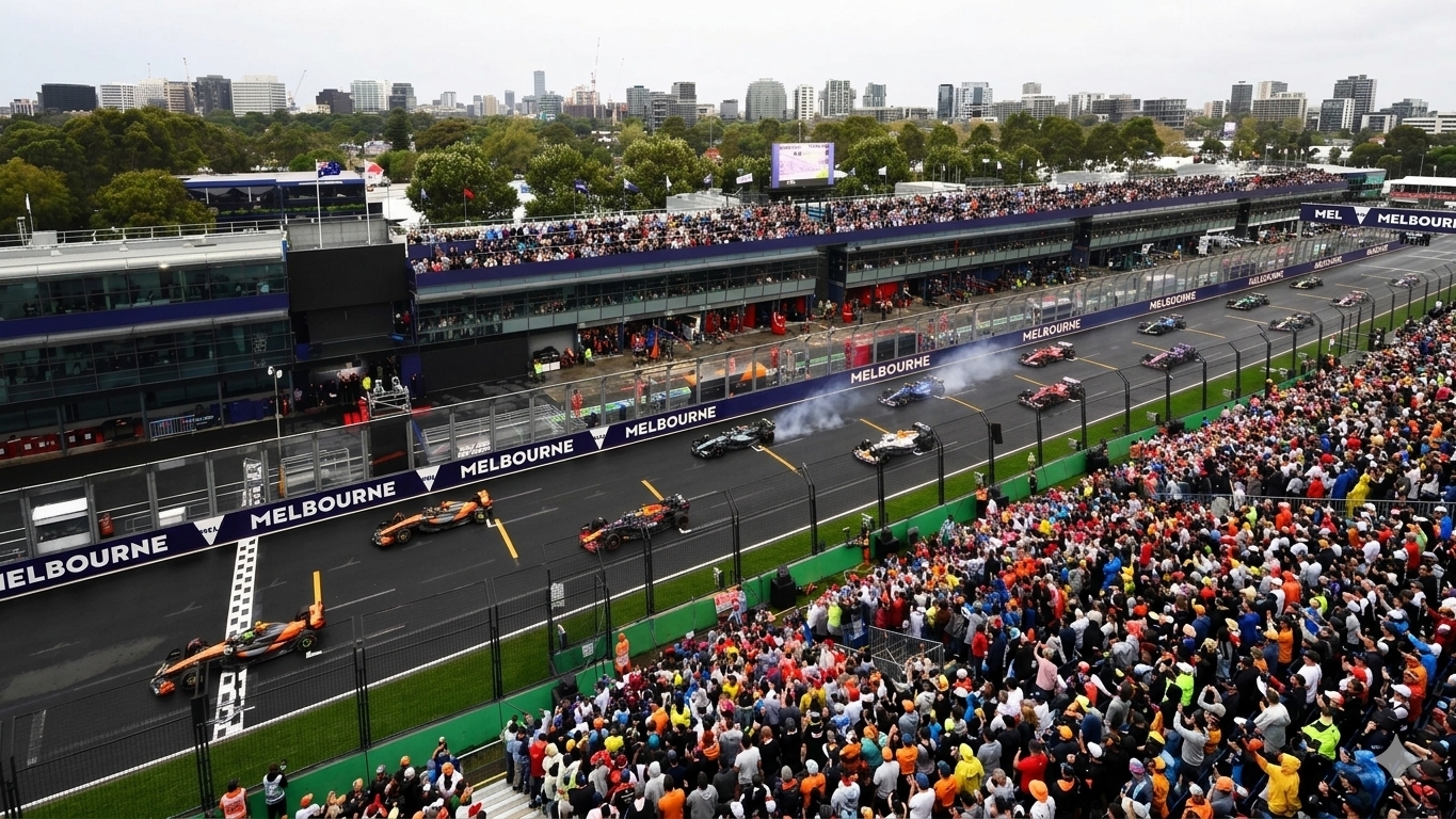 Piastri Grandstand at Albert Park