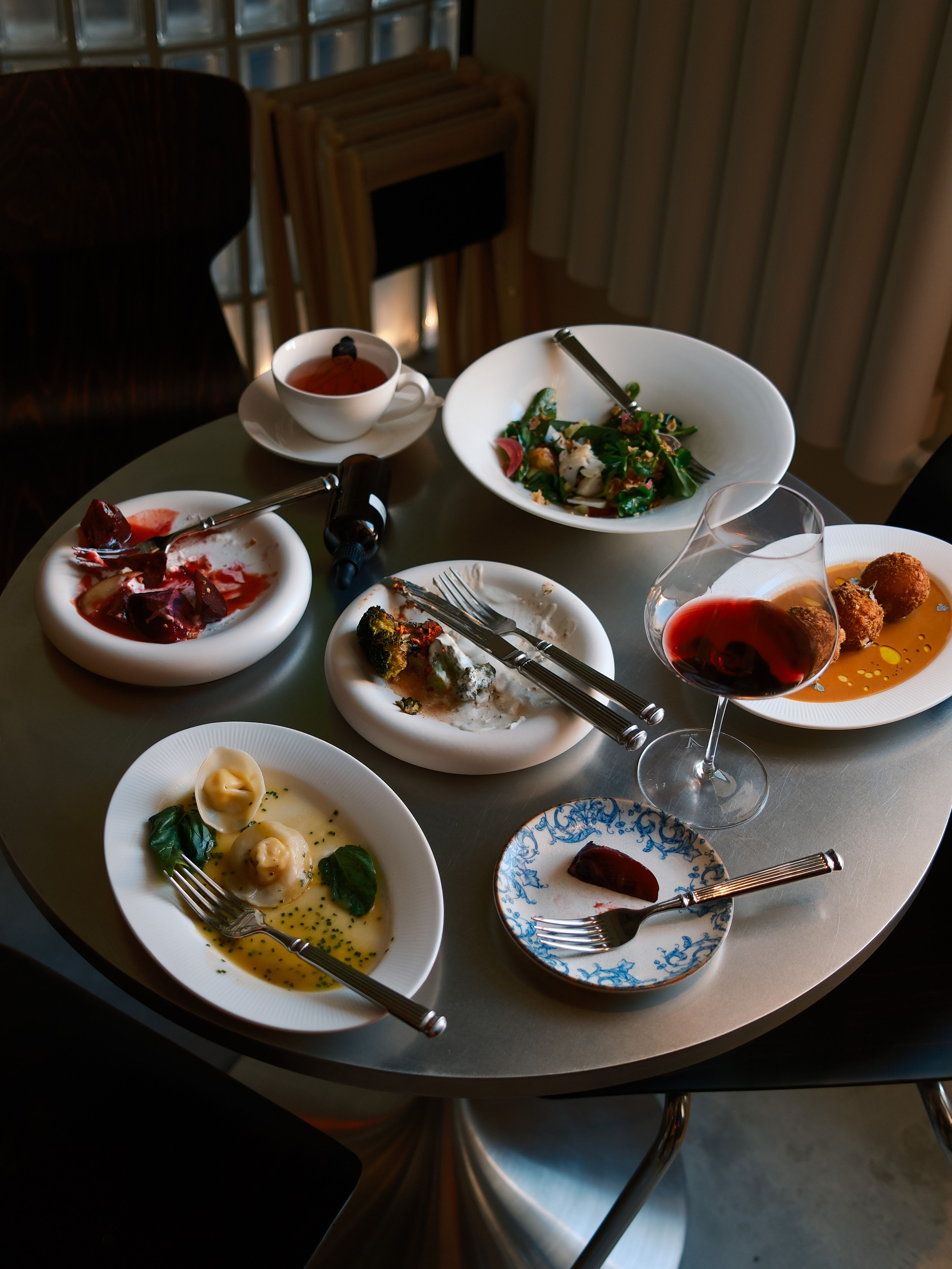 An elegant gourmet dining table setting