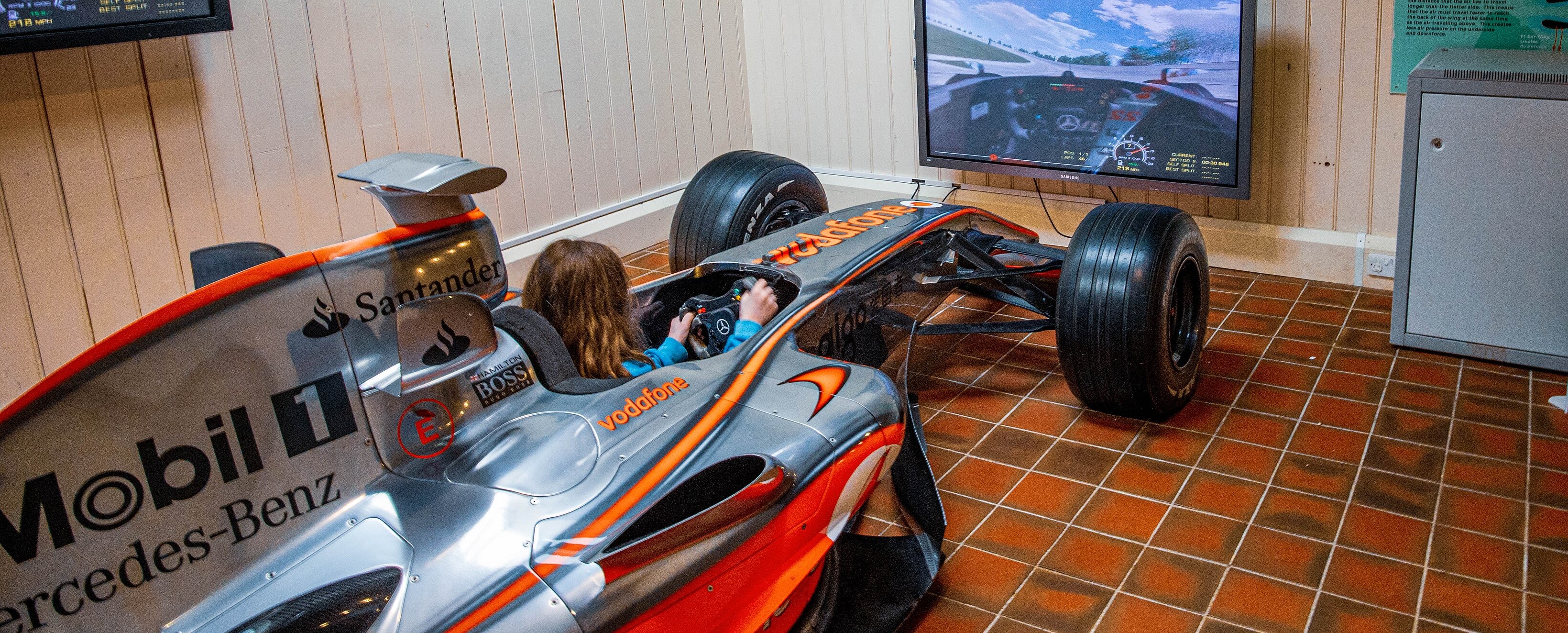 Fan zone racing simulator activity