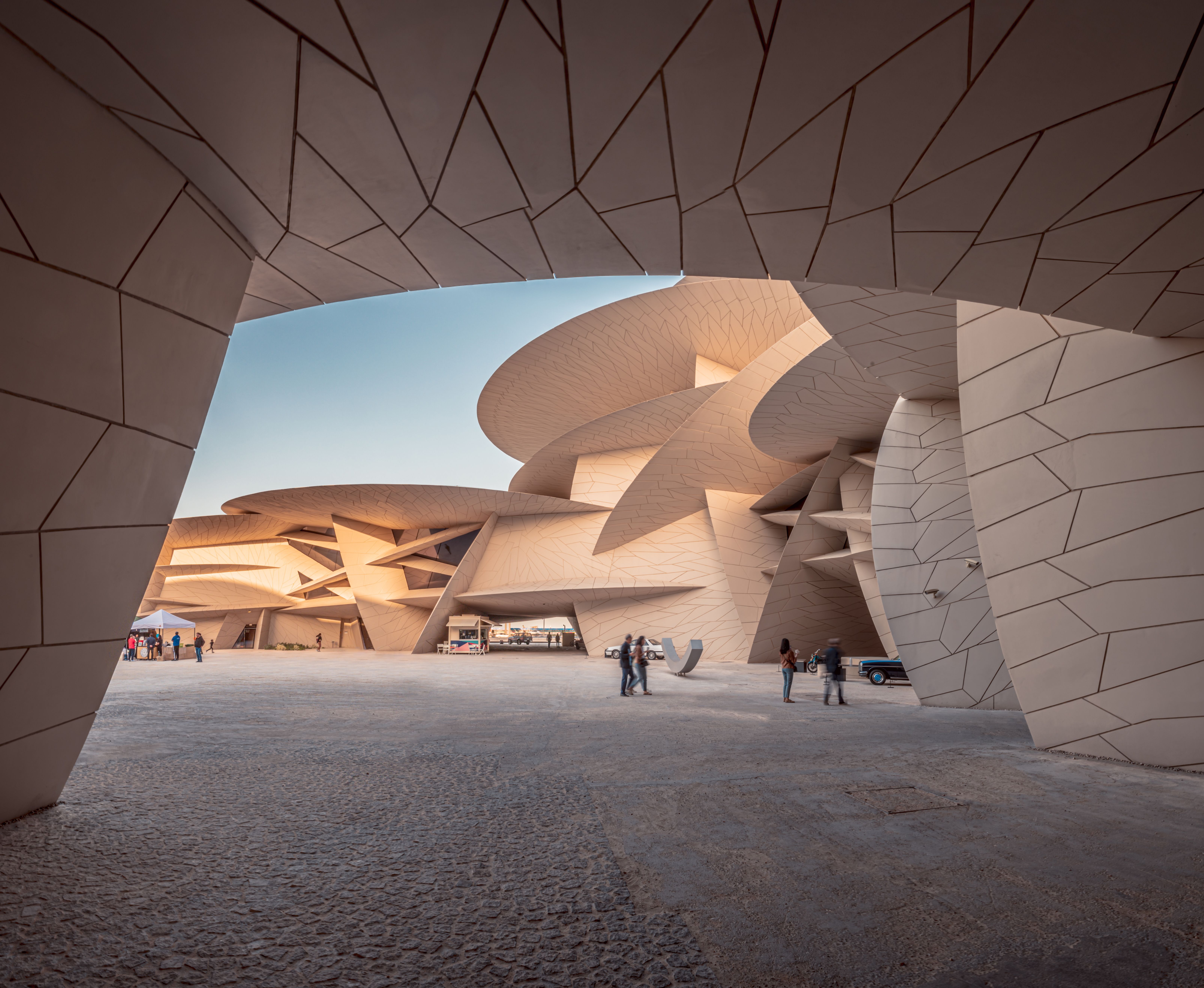 Desert rose-inspired architecture of the National Museum of Qatar