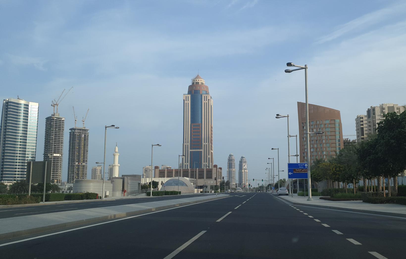 Modern apartment towers on Al Seenar St, Lusail