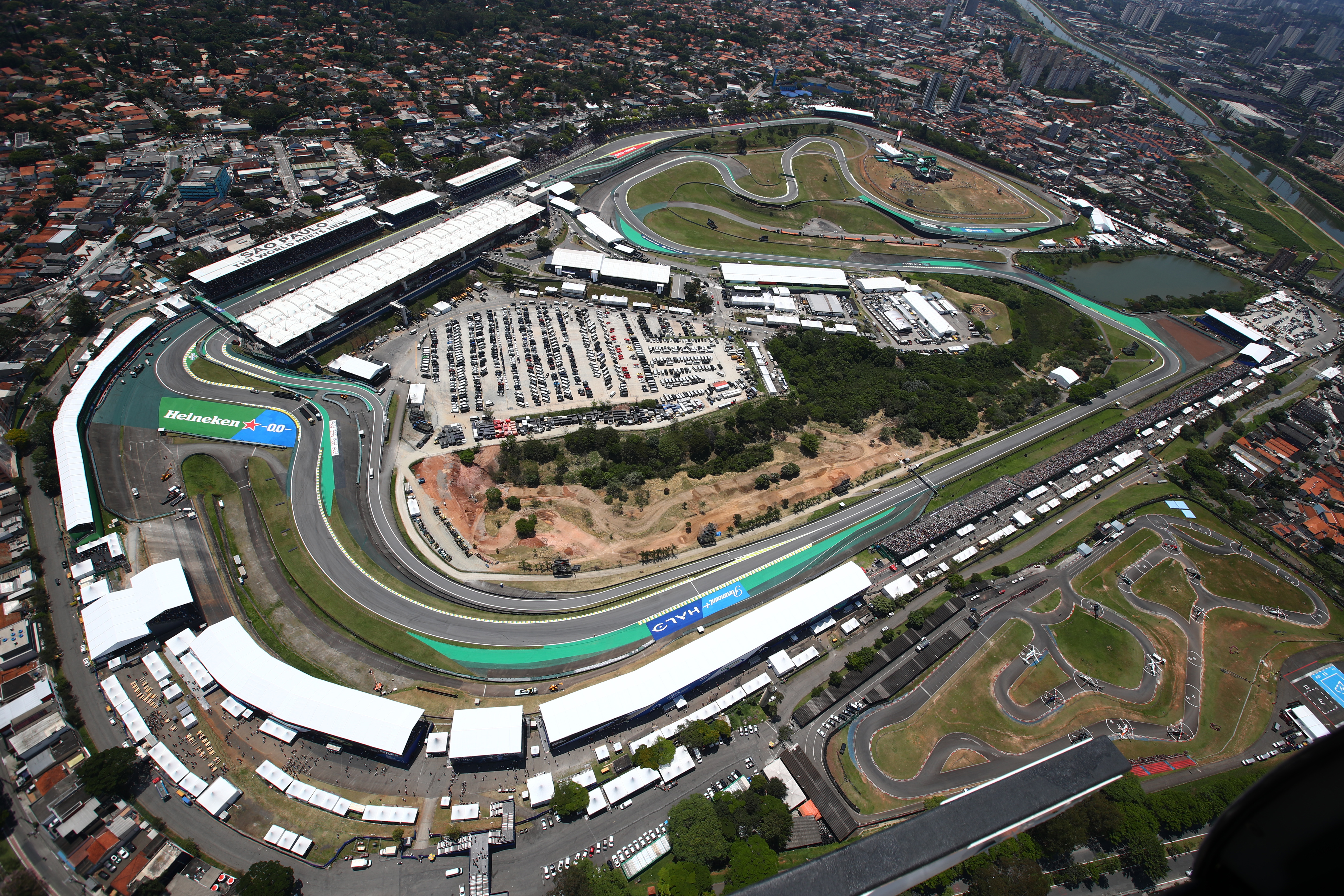 Aerial view of the 2022 São Paulo Grand Prix at Interlagos